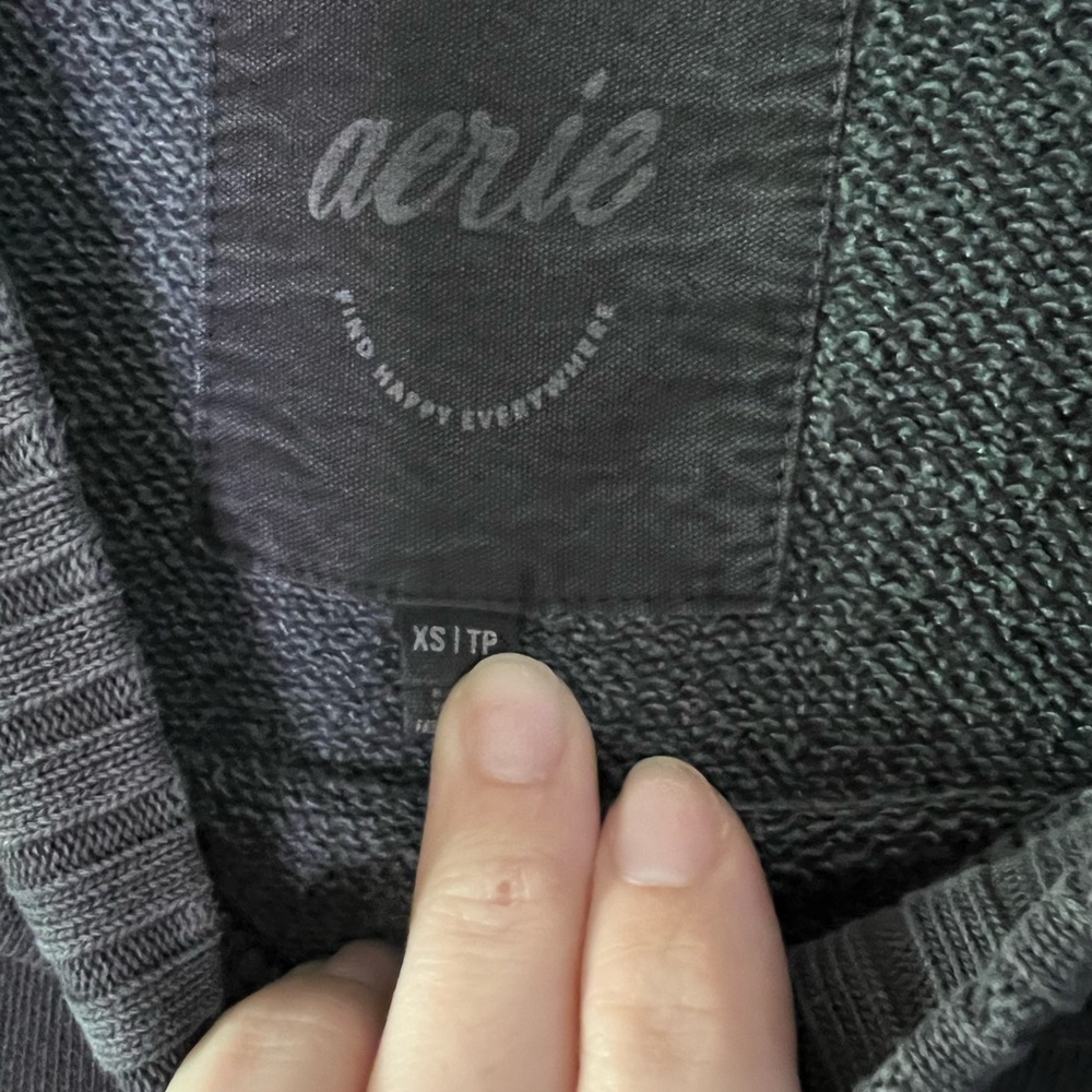 aerie Charcoal Knit Crewneck Sweater - Picture 3 of 5